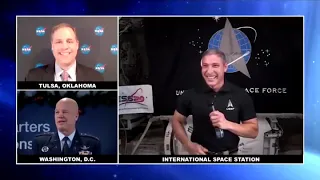 Astronaut sworn into US Space Force while on space station