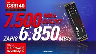 Odczyt 7500 MB/s?! 😲 NVMe 4.0 SSD do laptopa, desktopa czy PlayStation 5 [PNY XLR8 CS3140, Gen4 x4]