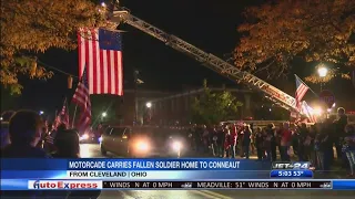 Motorcade brings fallen soldier home to Conneaut