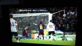 Man u vs Barcelona villa goal