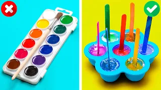 EDIBLE PAINT COLOR PALETTE || Colorful Parenting Crafts And Smart Gadgets To Make Your Life Easier