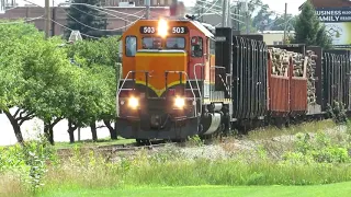 CHASING ESCANABA & LAKE SUPERIOR RAILROAD LOCOMOTIVE 503 THRU "NO TRAIN HORN" ZONE.. | Jason Asselin