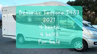 Benimar Tessoro T487 2021 1600 miles for sale 4 berth 4 belts as new