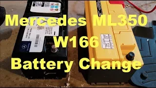 Mercedes ML350 W166 Main & Auxiliary Batteries replacement. Stuck in Park, not shifting.