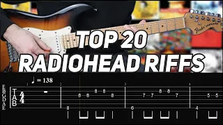 TOP 20 RADIOHEAD RIFFS (with TAB)