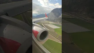 Spectacular Innsbruck (INN - LOWI) circle to land 08 approach and landing - Austrian Embraer 195