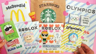 [paper diy🧸] Blind Bags💙 Unboxing Compilation🎁 | satisfying ASMR | no music🔇