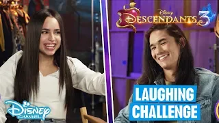 Descendants 3 | Try Not To Laugh Challenge With Sofia Carson & Booboo Stewart 😂 | Disney Channel UK