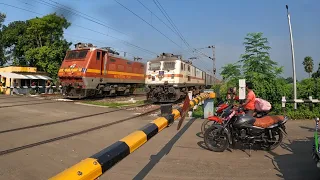 Amritsar express & Vibhuti express crosses like Storm speed between a ER railgare like King 😍