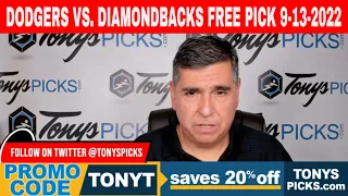 LA Dodgers vs. Arizona Diamondbacks 9/13/2022 FREE MLB Picks and Predictions on MLB Betting Tips