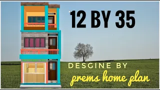 12 by 35 house plan by prems home plan|3d house desgin