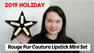 Yves Saint Laurent Rouge Pur Couture Lipstick Mini Set Review + Swatches + Try On | Tracey Violet