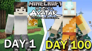 I Spent 100 Days in Minecraft as the Avatar... Here's What Happened!