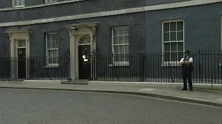 Scene outside Downing Street after two cabinet ministers resign | AFP
