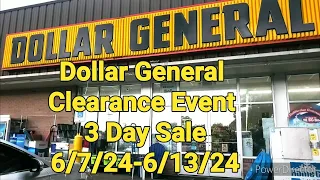 Dollar General  Clearance Event 3 Day Sale 6/7/24-6/13/24 #dollargeneral #sale #saving #budget