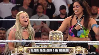 Liv Morgan & Raquel Rodriguez wins WWE Women's Tag Team Titles - WWE RAW 4/10/2023