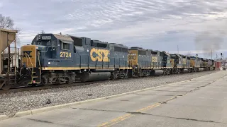 Bouncing RR Bridge With Fast Trains, Man Boards Moving Train 2+ Miles Long With 5 Locomotives On CSX