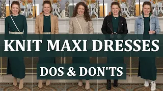 What To Wear & Not Wear With A Knit Maxi Dress / Fall's Biggest Dress Trend