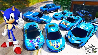 GTA 5 - Stealing Sonic SUPER CARS with Franklin! (Real Life Cars #20)
