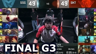 SKT vs SSG - Game 3 Grand Finals Worlds 2016 | LoL S6 World Championship Samsung vs SK Telecom T1 G3