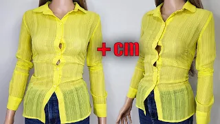 ⭐Amazing sewing trick: How to INVISIBLY and BEAUTIFULLY ENLARGE a tight blouse