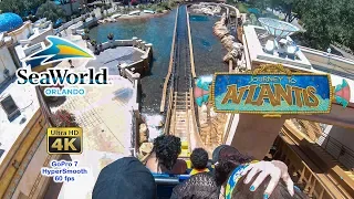 2019 Journey to Atlantis On Ride Ultra HD 4K POV SeaWorld Orlando with Queue