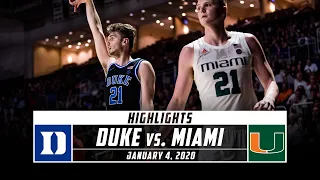 No. 2 Duke vs. Miami Basketball Highlights (2019-20) | Stadium