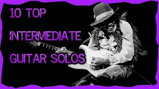 Top 10 Intermediate Guitar Solos 🎸(Guitar Lesson With TAB & Score)🎸