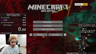 xQc does Minecraft speedruns #3