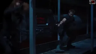 Black Widow vs Hawkeye Fighting scene