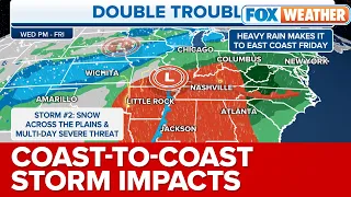 Back-to-Back Storms Expected To Bring Severe Weather, Heavy Snow Across US This Week
