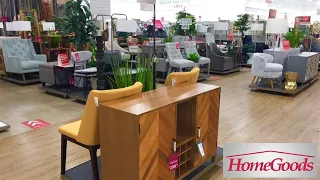 HOMEGOODS FURNITURE ARMCHAIRS SOFAS TABLES WALL ART DECOR SHOP WITH ME SHOPPING STORE WALK THROUGH