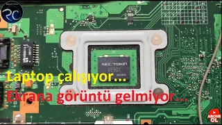 Toshiba laptop çalışıyor ekrana görüntü gelmiyor, Anakart tamiri Nec Tokin arızası ve çözümü