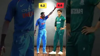 Shaheen Afridi Height Comparison With Indians #shorts