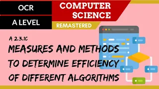 160. OCR A Level (H446) SLR26 - 2.3 Measures and methods to determine efficiency of algorithms