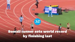 Somali runner sets world record by finishing last