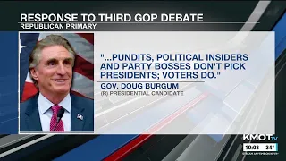 Doug Burgum responds to third Republican Presidential Primary debate