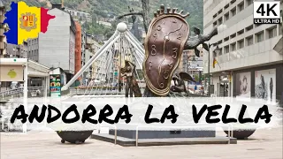 🇦🇩 ANDORRA LA VELLA | 4K | A walking tour