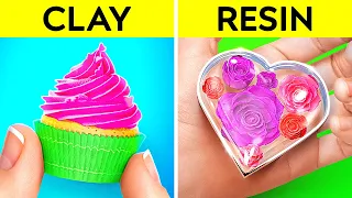 POLYMER CLAY VS. RESIN || Awesome DIY Jewelry Ideas And Crafts By 123 GO! SERIES