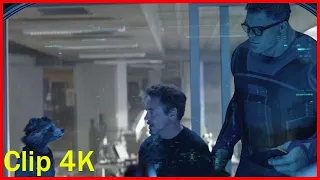 Rocket Asusta a Tony Stark y al Profesor Hulk | Avengers: Endgame | Clip Español Castellano | 4K