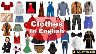 English Vocabulary: 50+ Clothing Items  | Clothes Vocabulary | Clothes names with pictures