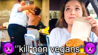 Vegan Karens FIGHT MEAT EATERS ON CAMERA..