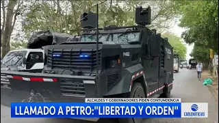 “Libertad y orden”, el llamado de gobernadores al presidente Gustavo Petro