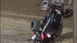 CARSON SHORT MASSIVE FLIP INTO FENCE - 2022 World of Outlaws at I-55