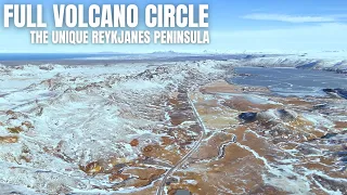 Full Drone Circle Above The Reykjanes Peninsula in Iceland - Unique Volcano View