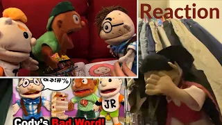 SML Movie: Cody's Bad Word Reaction (Puppet Reaction)