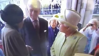 Prince Philip nearly pokes the Queen in the eye on her 90th birthday!