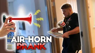 AIR HORN PRANK BACKFIRES