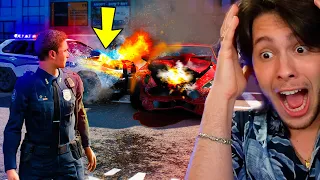 BATI meu CARRO no meu PRIMEIRO DIA de PATRULHA! (Police patrol #2)