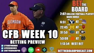 College Football Week 10 Betting Picks: Clemson at Notre Dame, Florida vs Georgia, BYU at Boise St